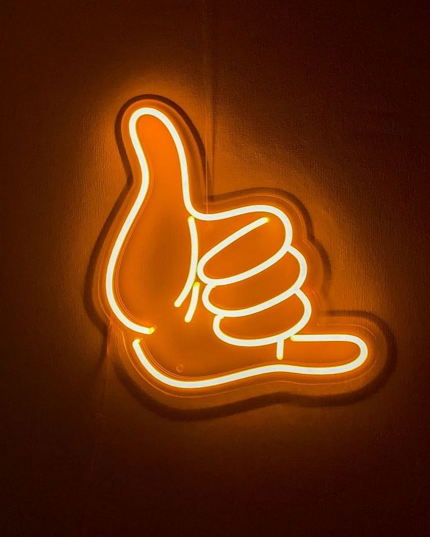 Shaka Hand Neon Sign