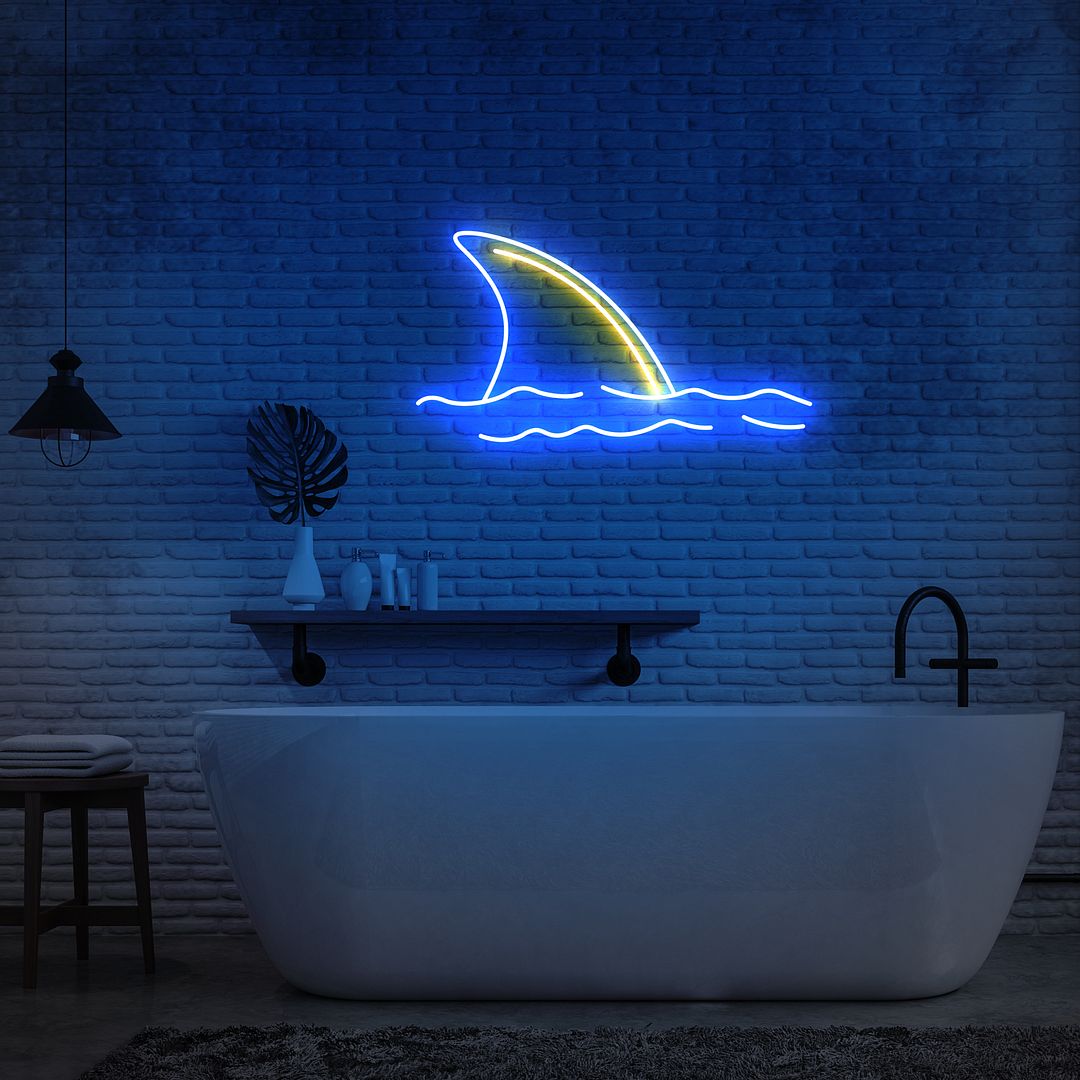 Shark Fin Neon Sign