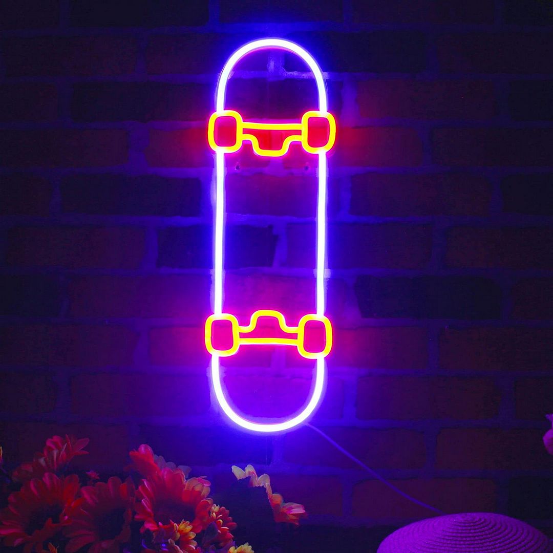Skateboard Neon Sign