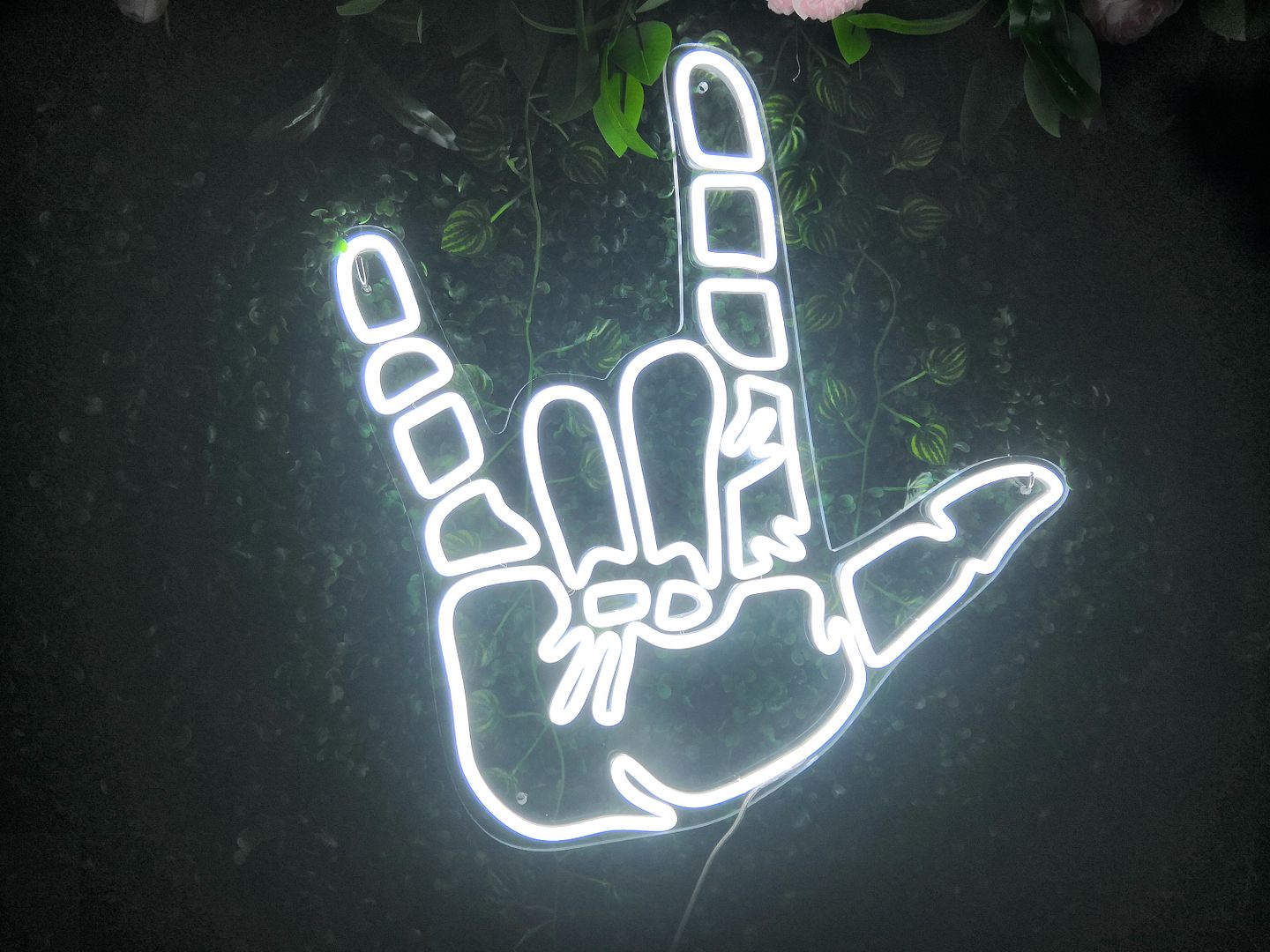 Skull Rock Gesture Neon Sign
