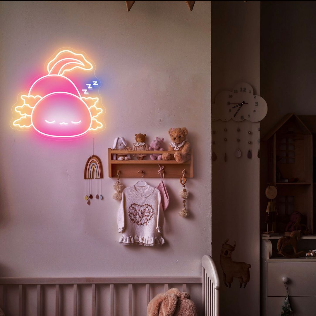 Sleeping Creature Neon Sign