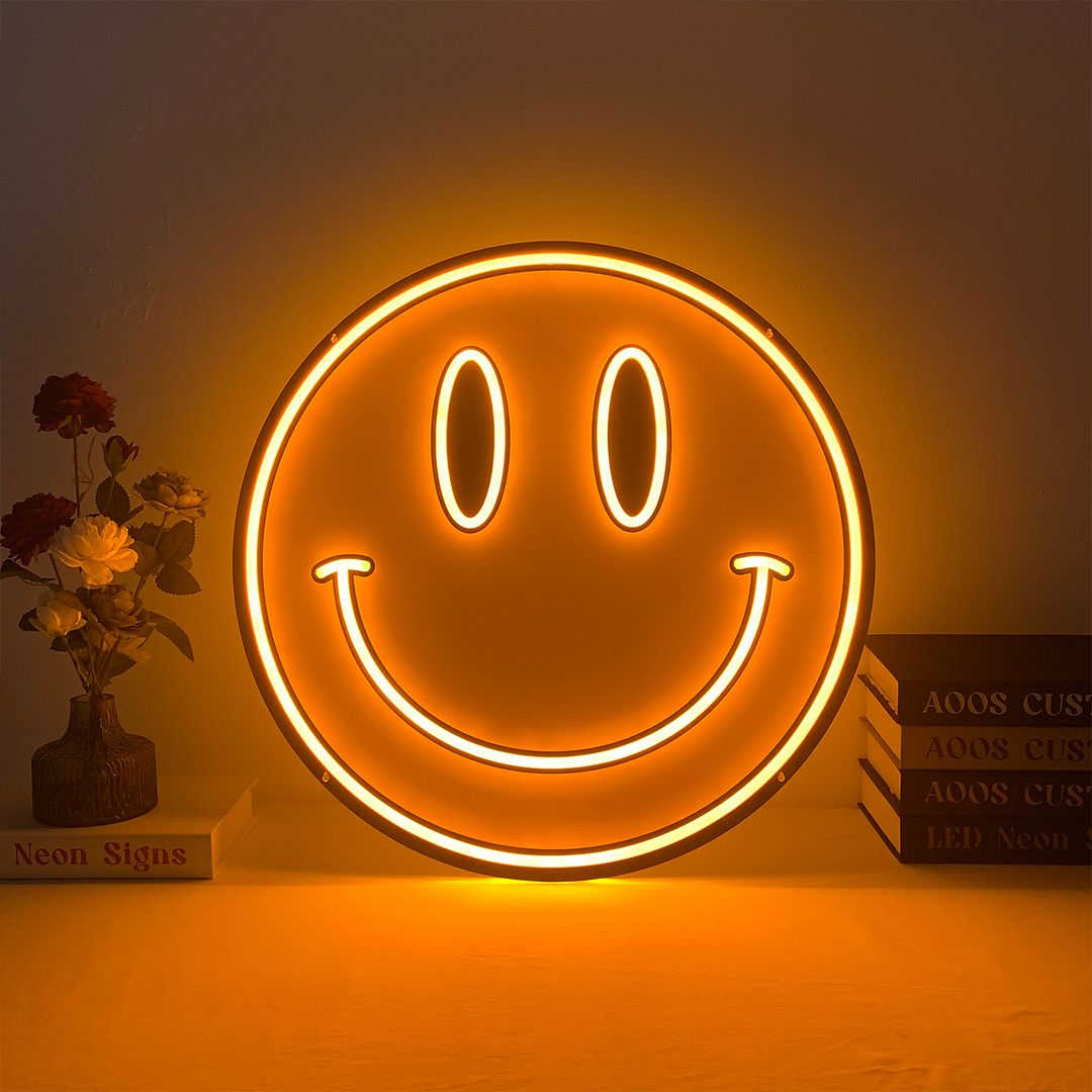 Smiley Face Emoji Neon Sign