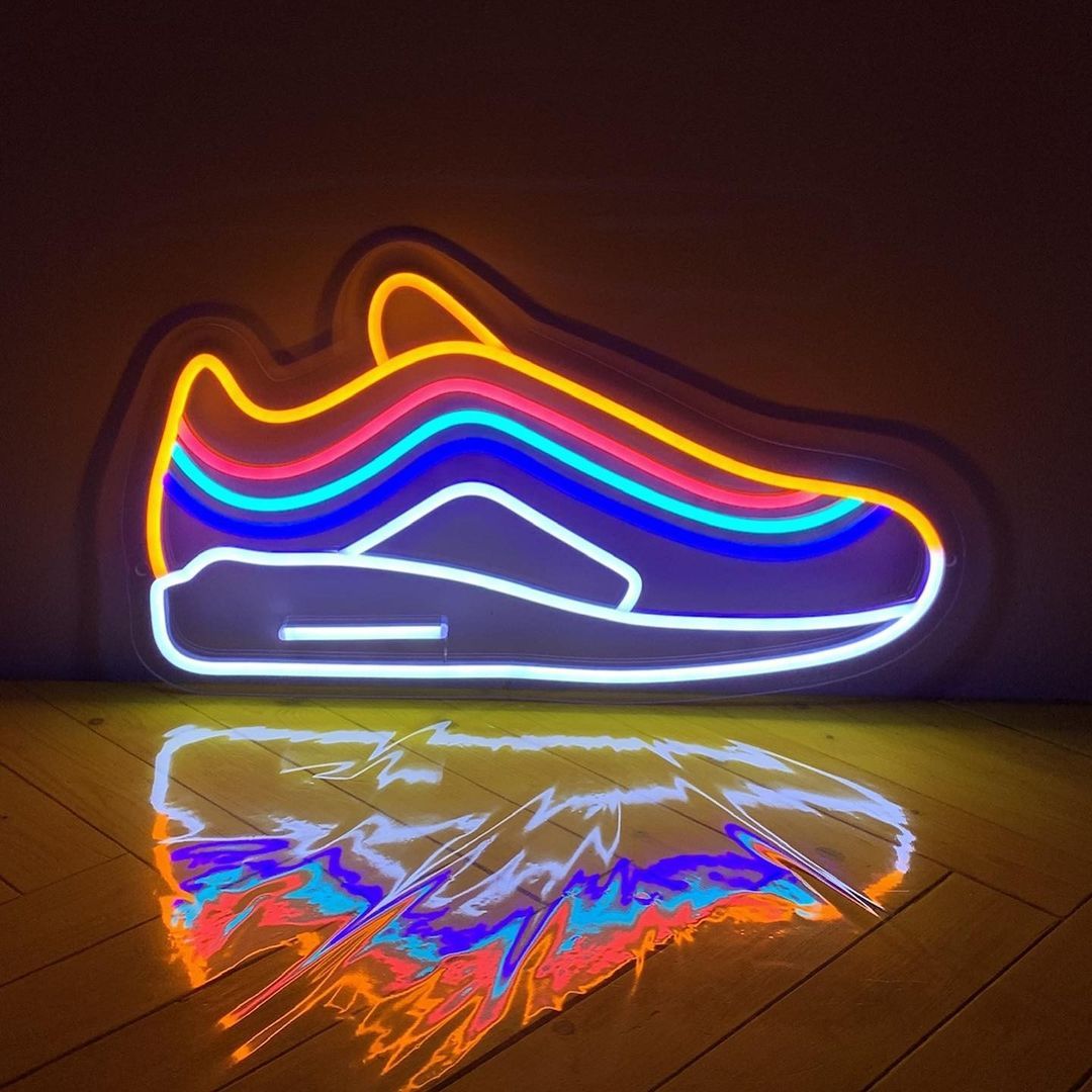 Sneaker Shoe Neon Signs, Neon Lights, LED Neon Signs for Room, Bars Light Up Signs, Cool Neon Light Signs, Neon Wall Lights