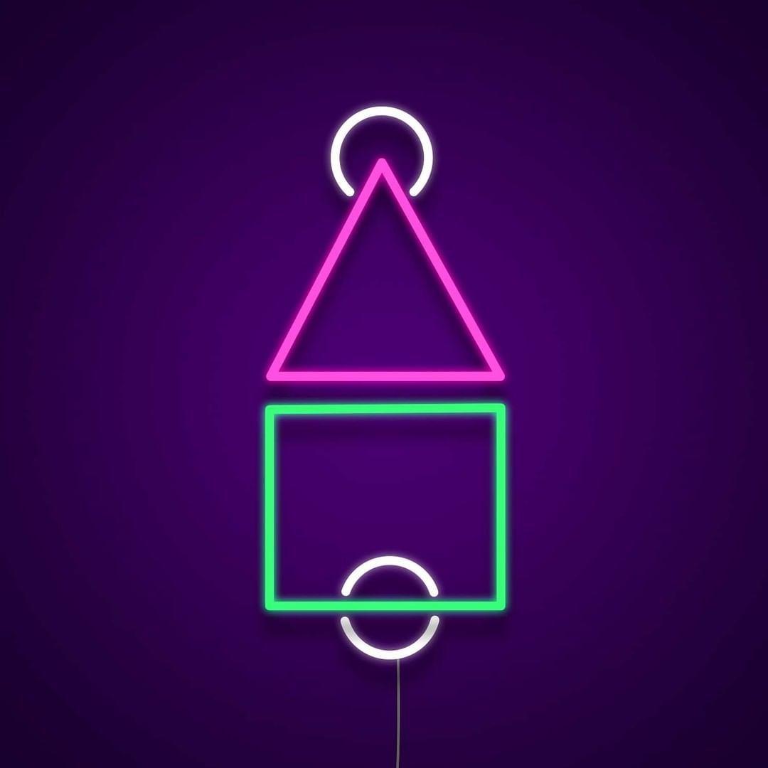 Squid Games Shapes Neon Sign