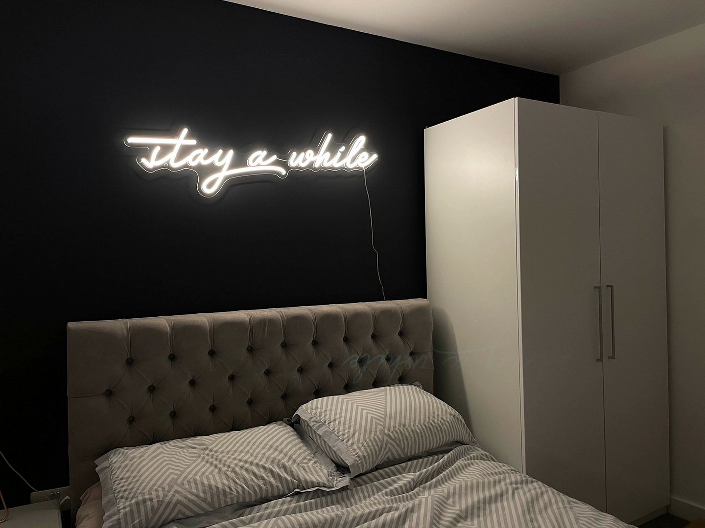 Stay a While Neon Sign