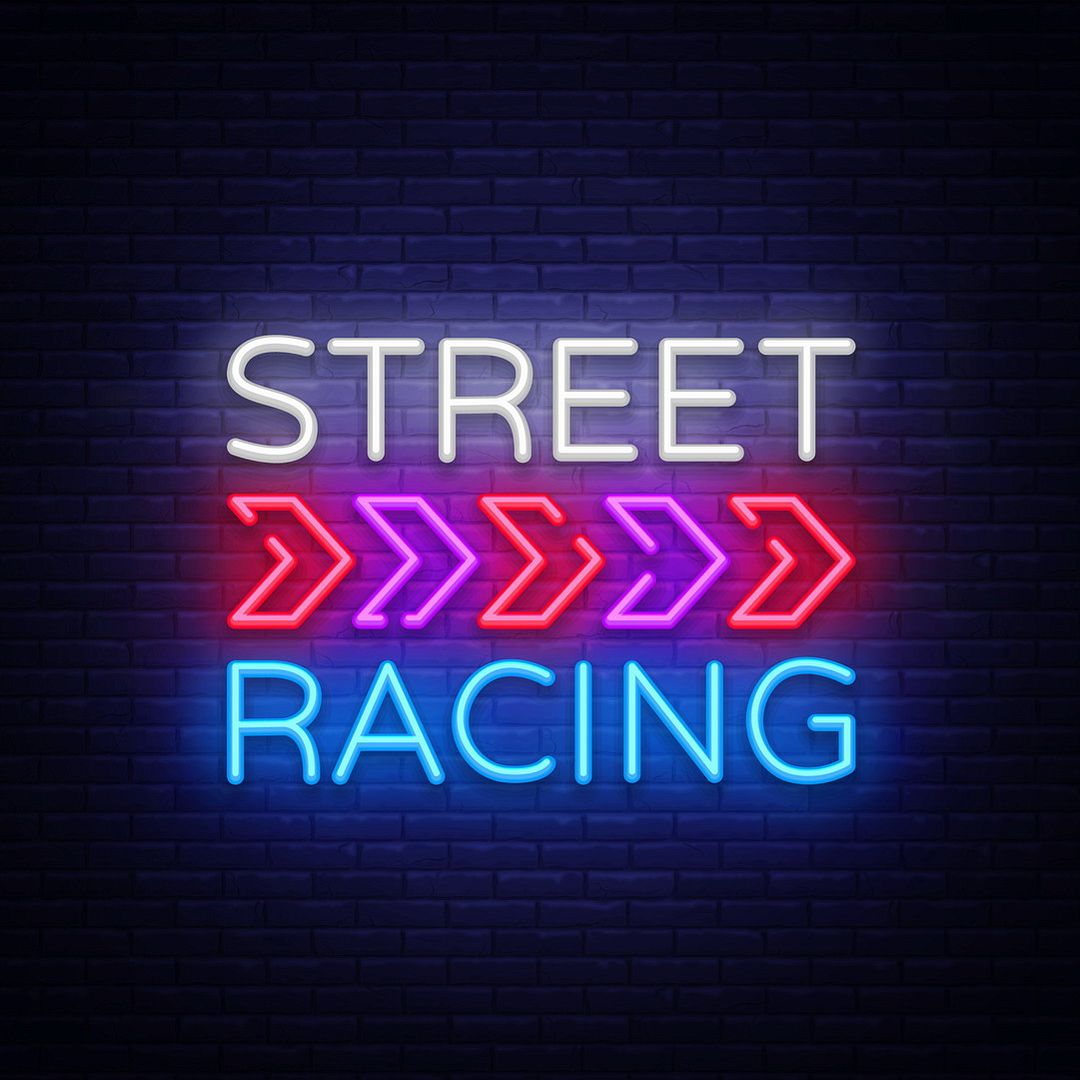 Street Racing Arrow Neon Sign