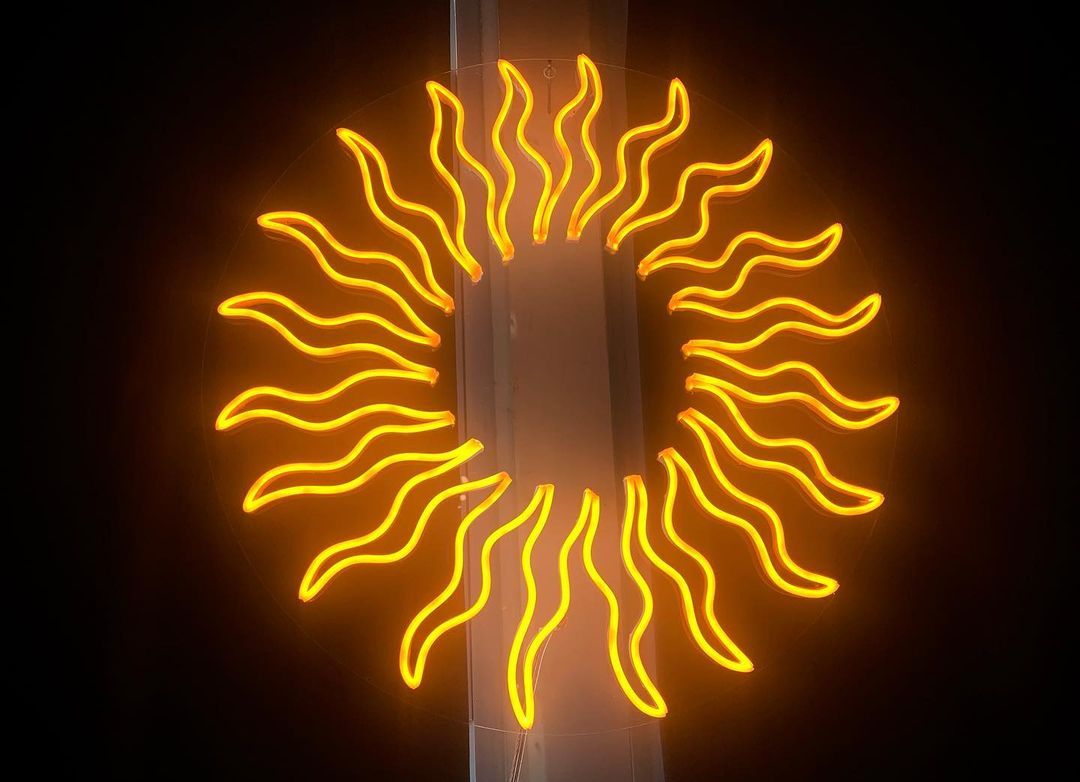 Sun with Face Neon Sign