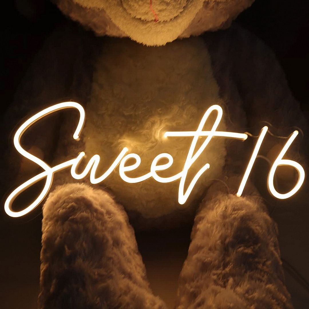 Sweet 16 Happy Birthday Neon Sign