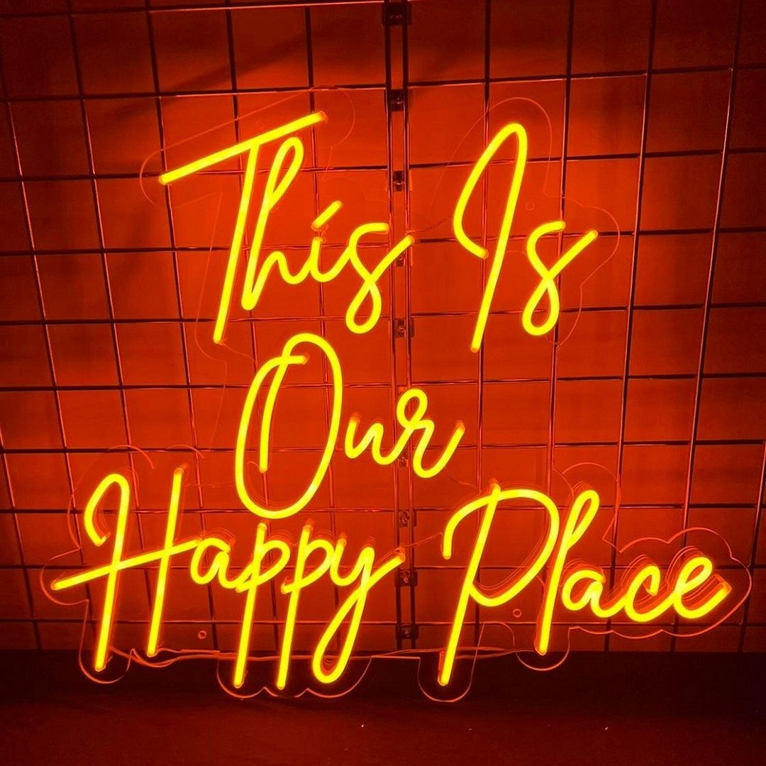 This is Our Happy Place Neon Sign