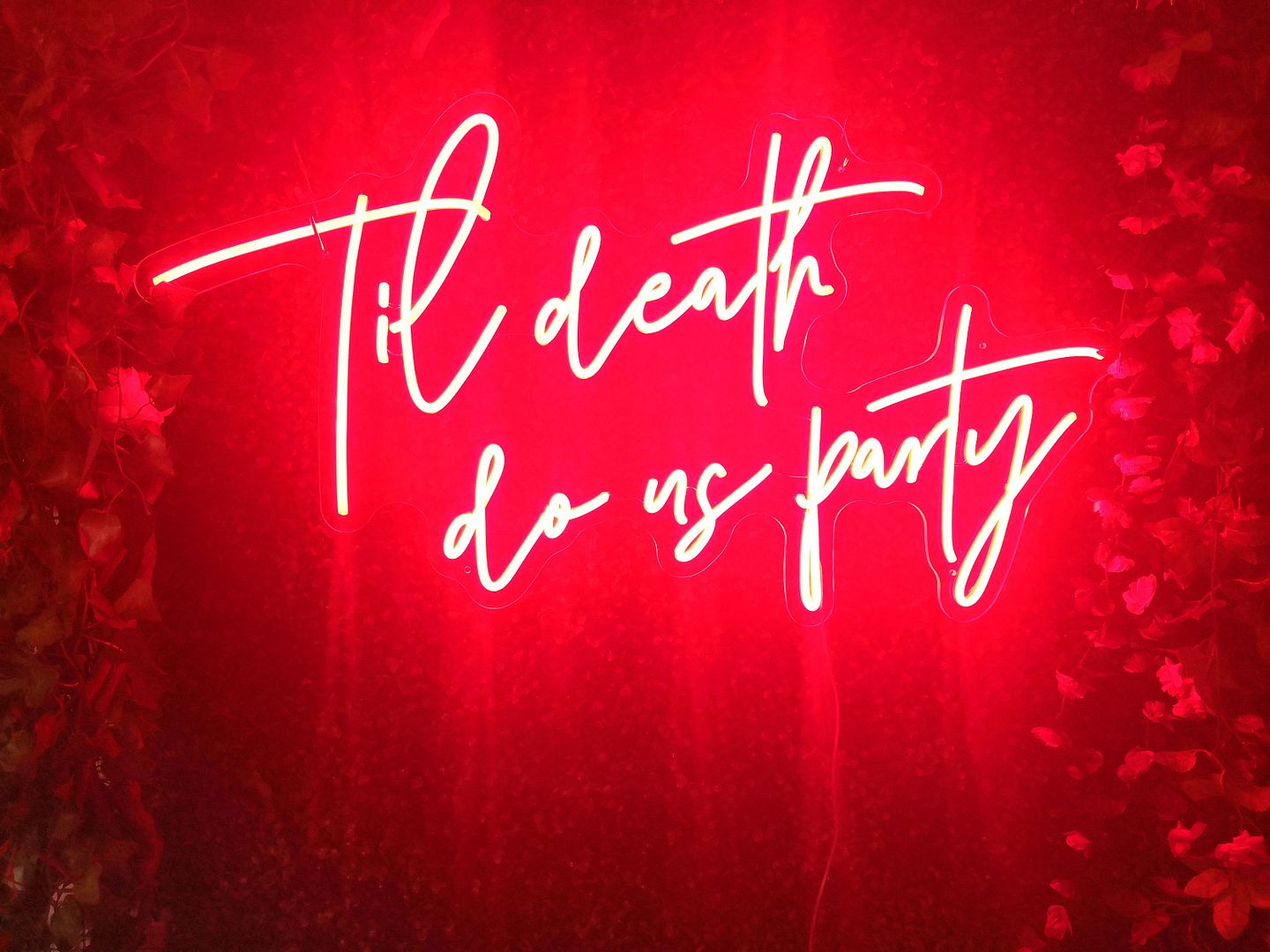 Til Death Do Us Party Neon Sign