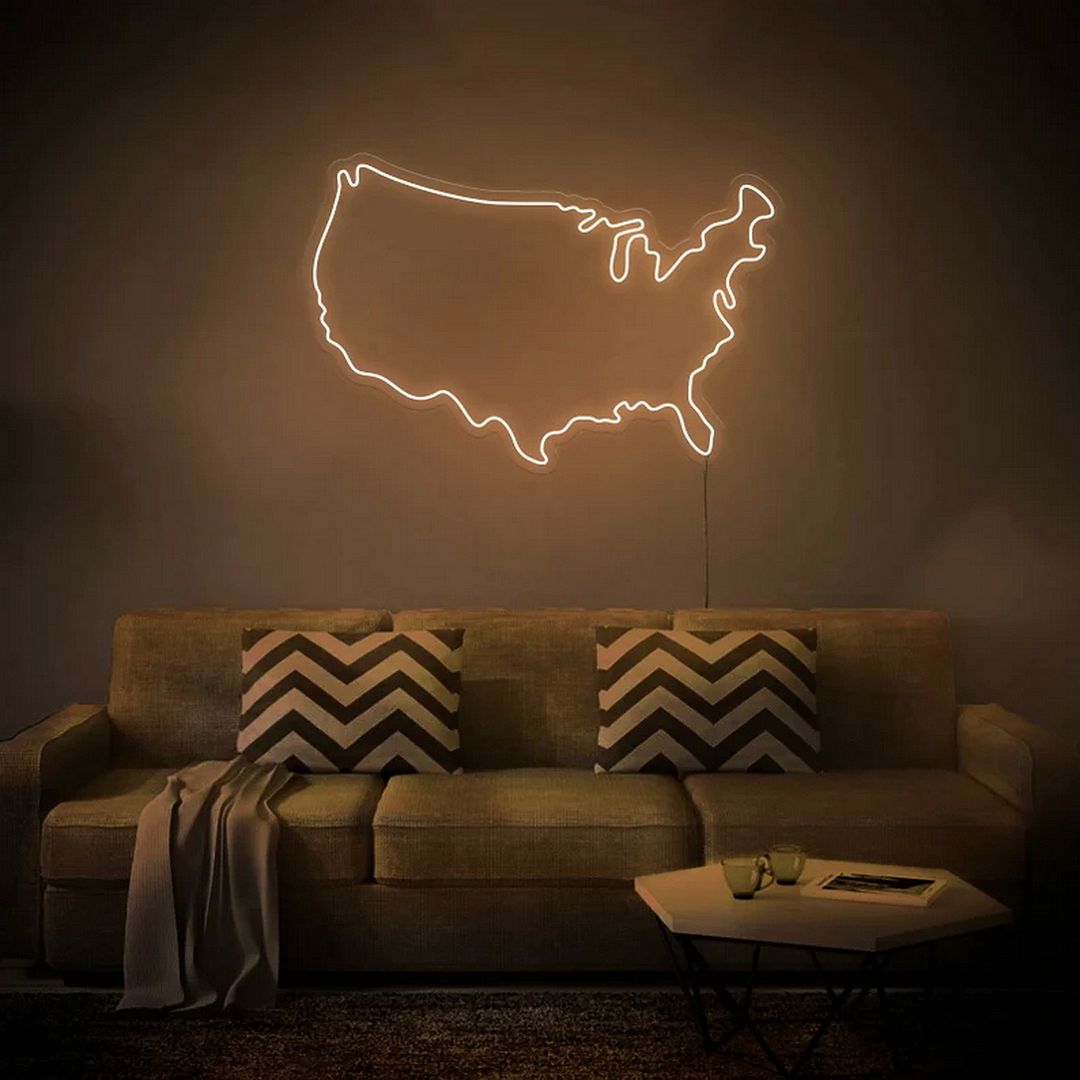 United States Neon Sign
