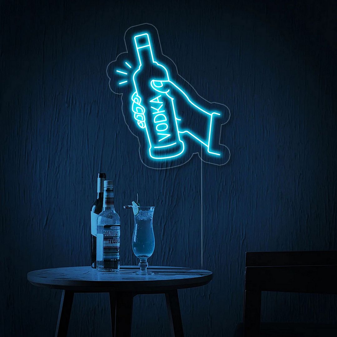 Vintage Retro Vodka Bar Neon Sign