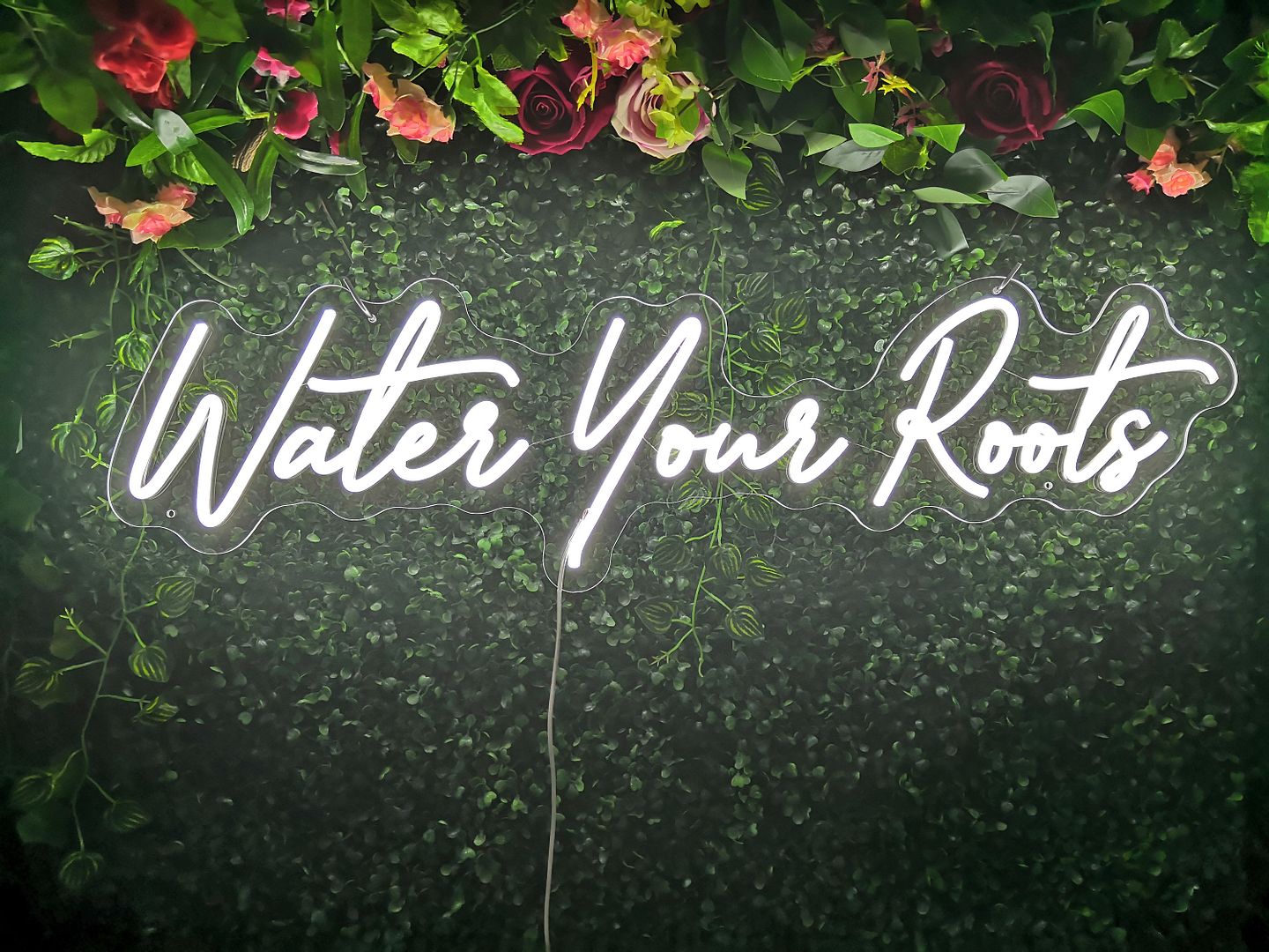 Water Your Roots Neon Sign
