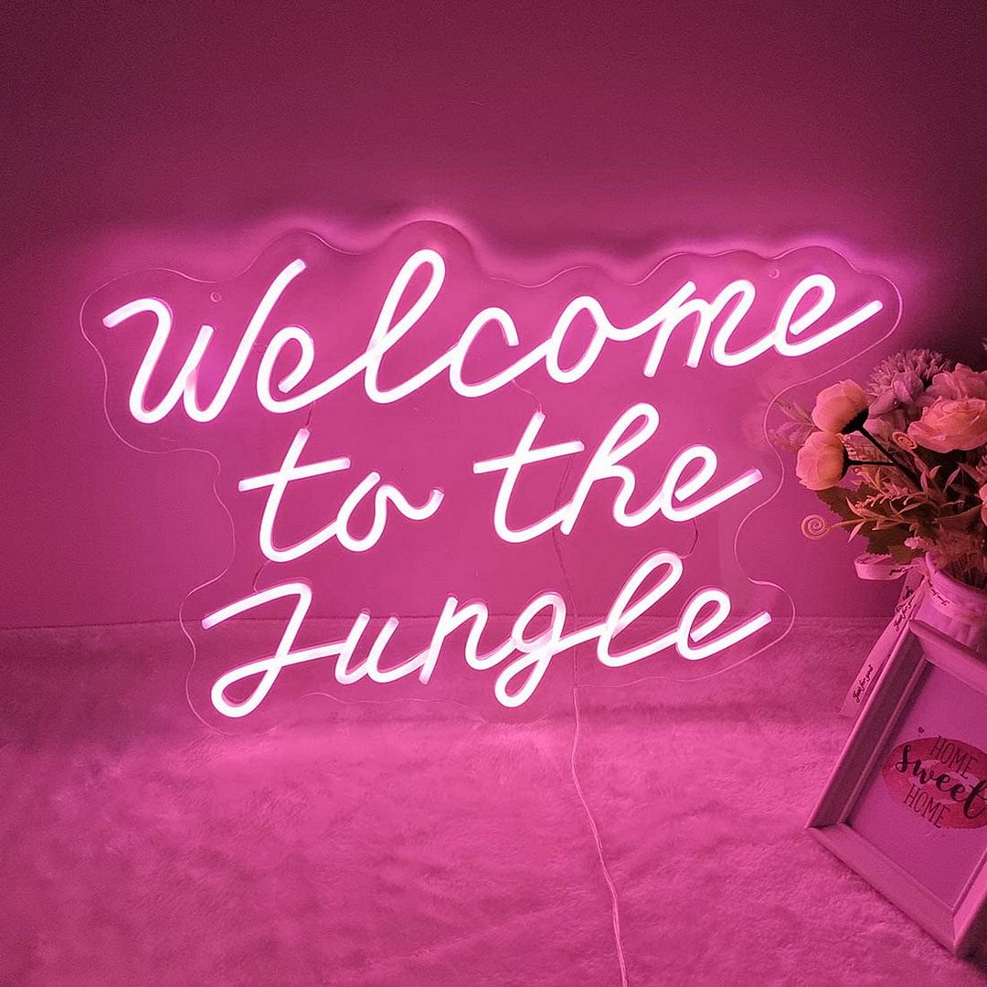 Welcome to The Jungle Neon Sign