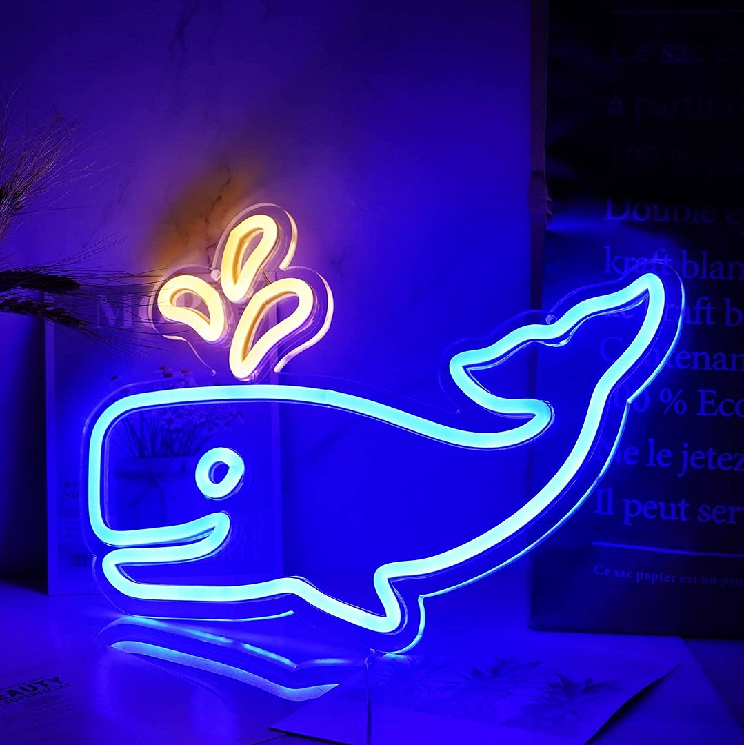 Whale Neon Sign