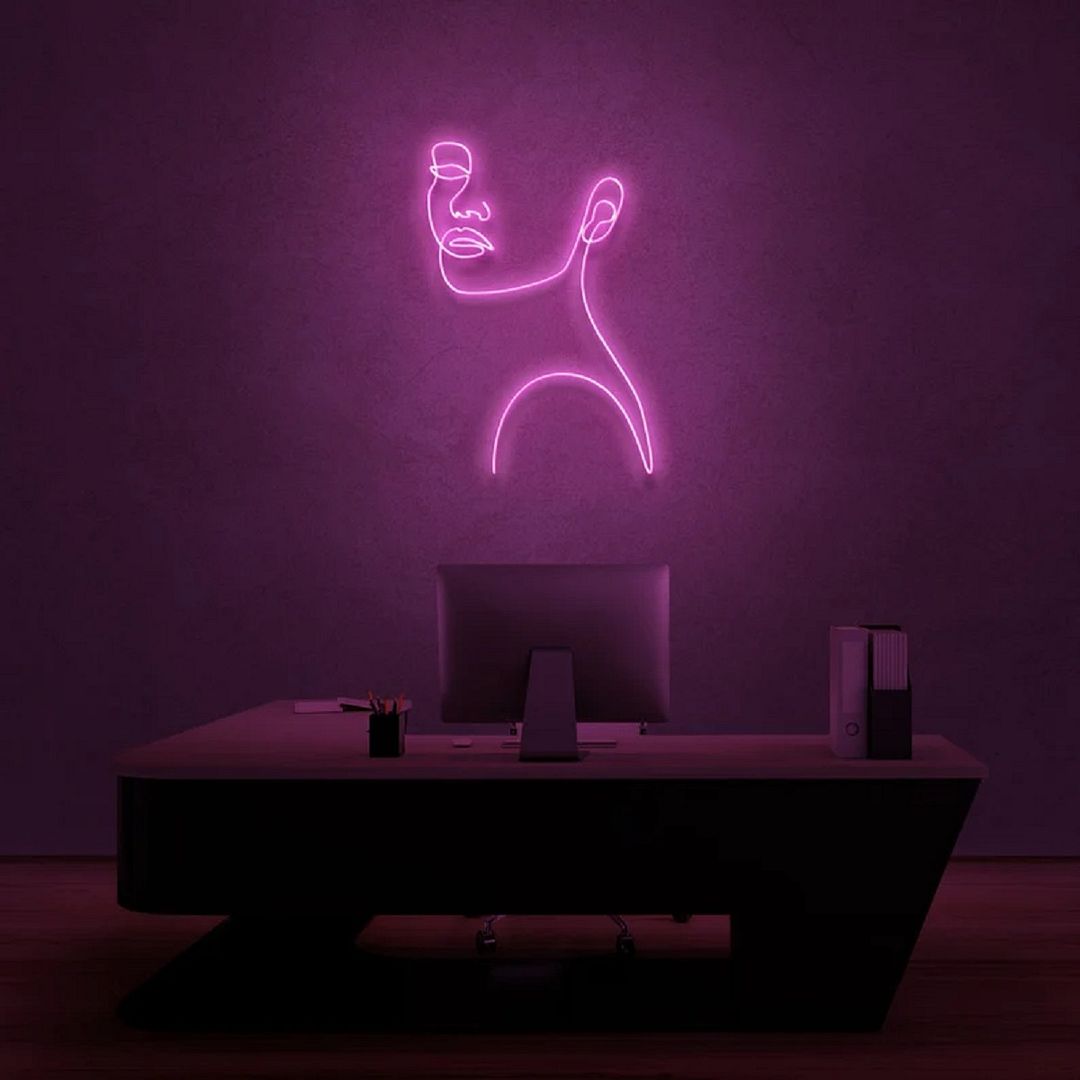 Womans Silhouette Neon Sign