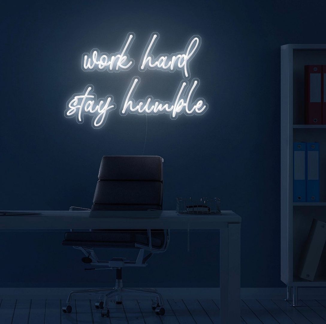 Work Hard Stay Humble Neon Sign