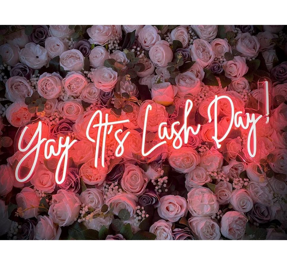 Custom Made Neon Signs, Yay It's Lash Day Neon Sign, LED Business Sign ...