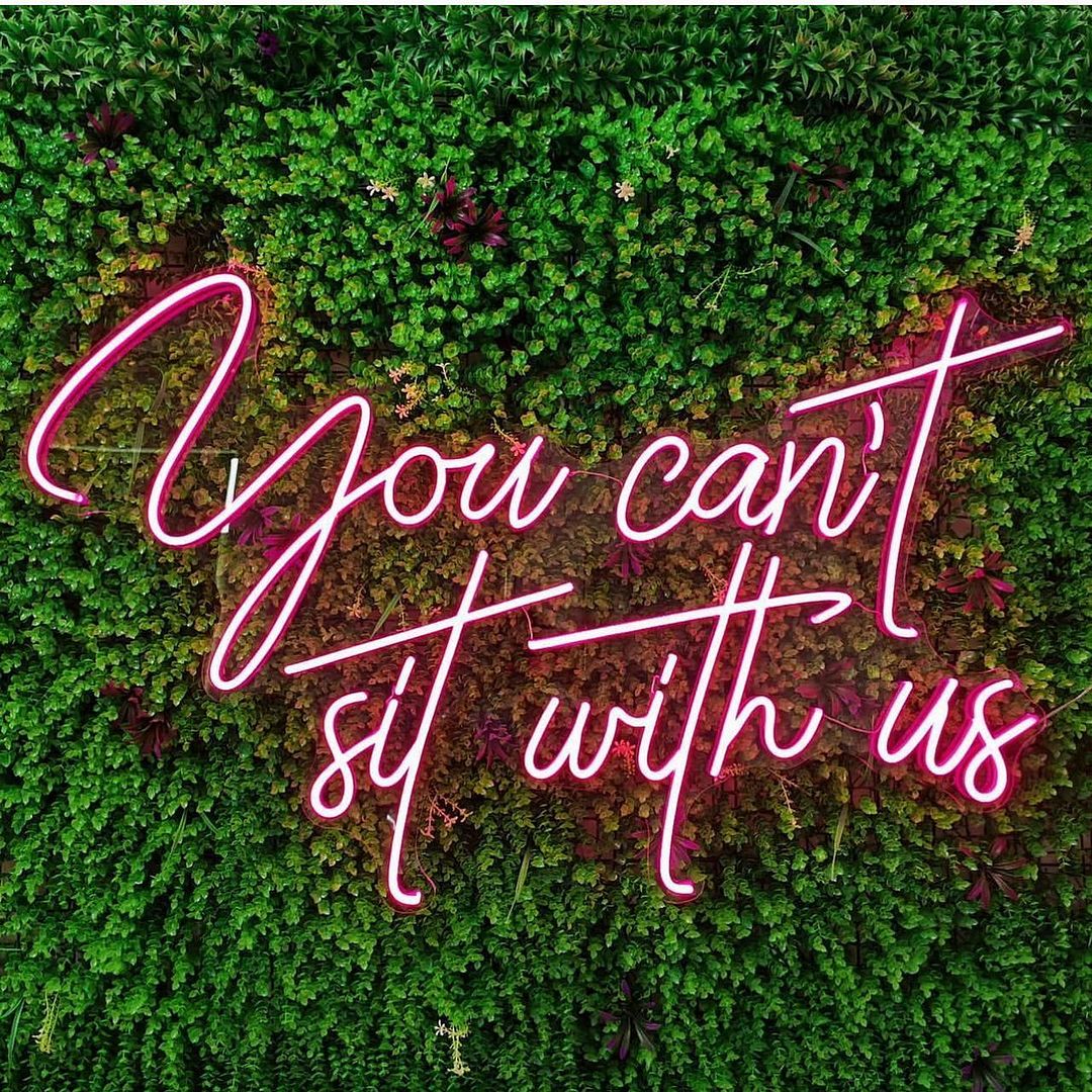 You Can't Sit With Us Neon Sign