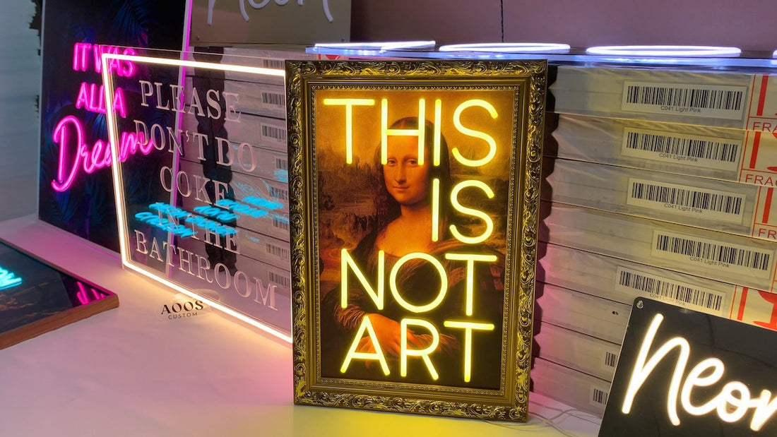 How to integrate neon art into artworks?