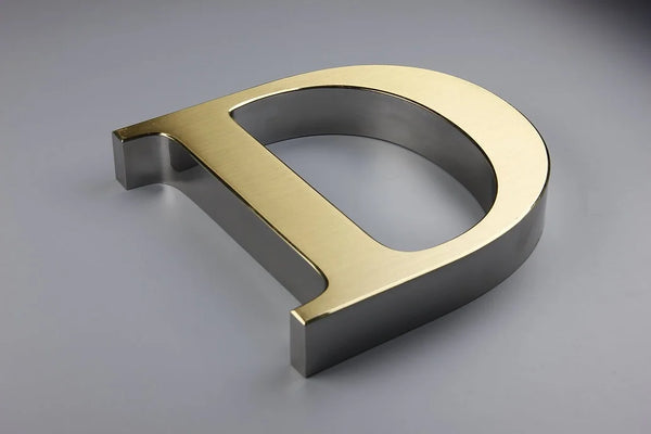 3D metal letters