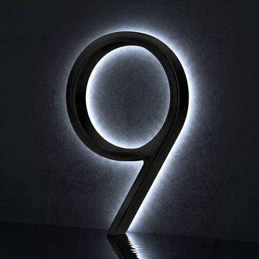 Custom Metal LED Light Up House Numbers - Backlit Outdoor Name Plate (Up to 5 Characters)