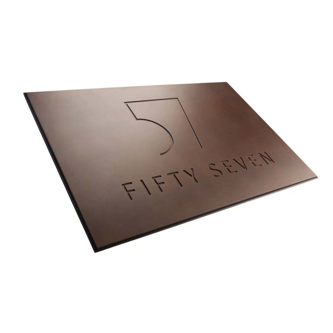 custom house numbers sign metal plaque cutout address bronze lettering