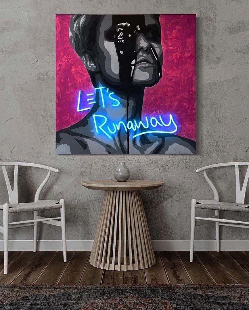 Let's Runaway LED Neon Sign for Man Cave light up sign