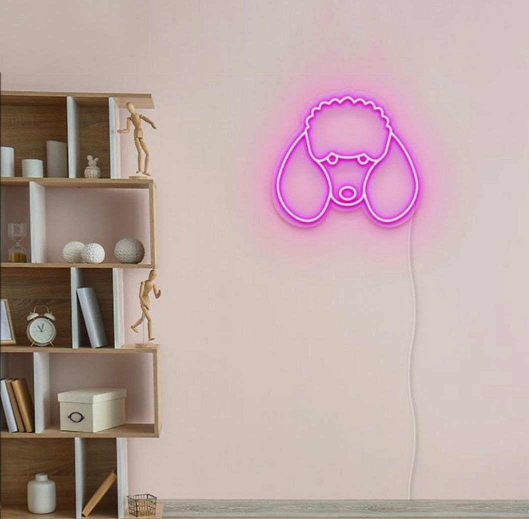 Poodle Dog LED Neon Sign for Kids Room light up sign