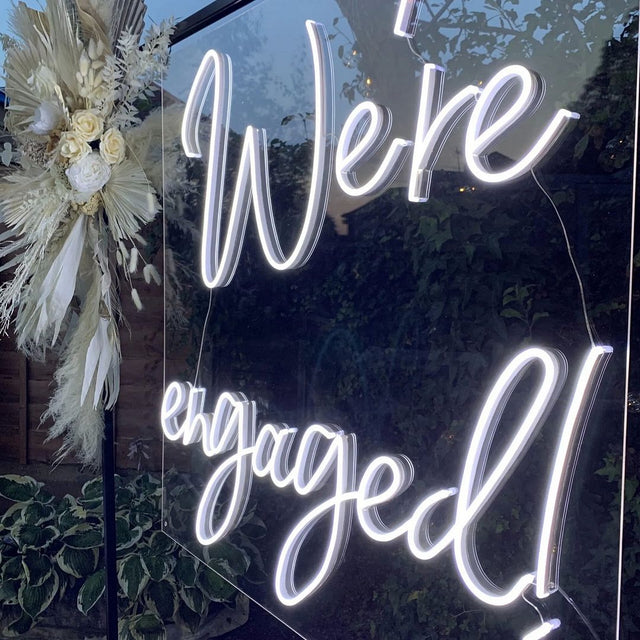 We're Engaged LED Neon Sign for Wedding light up sign