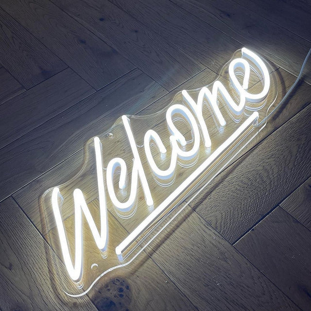 Welcome LED Neon Sign for Storefront light up sign