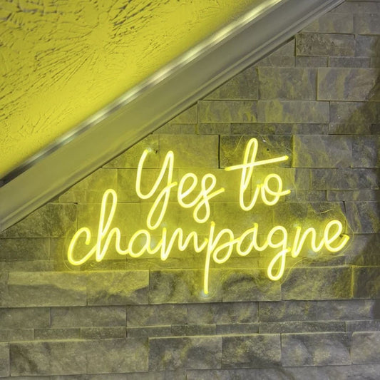 Yes to champagne LED Neon Sign light up sign