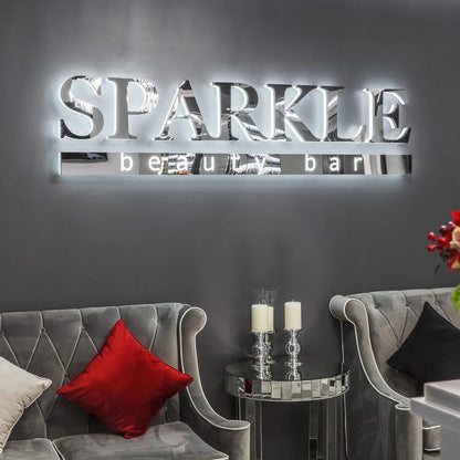 Custom 3D Metal Backlit Signs, LED Halo Lit Indoor and Outdoor Sign with Backlight, Reverse Glow Illuminated Channel Letters