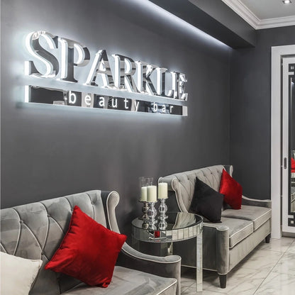 Custom 3D Metal Backlit Signs, LED Halo Lit Indoor and Outdoor Sign with Backlight, Reverse Glow Illuminated Channel Letters