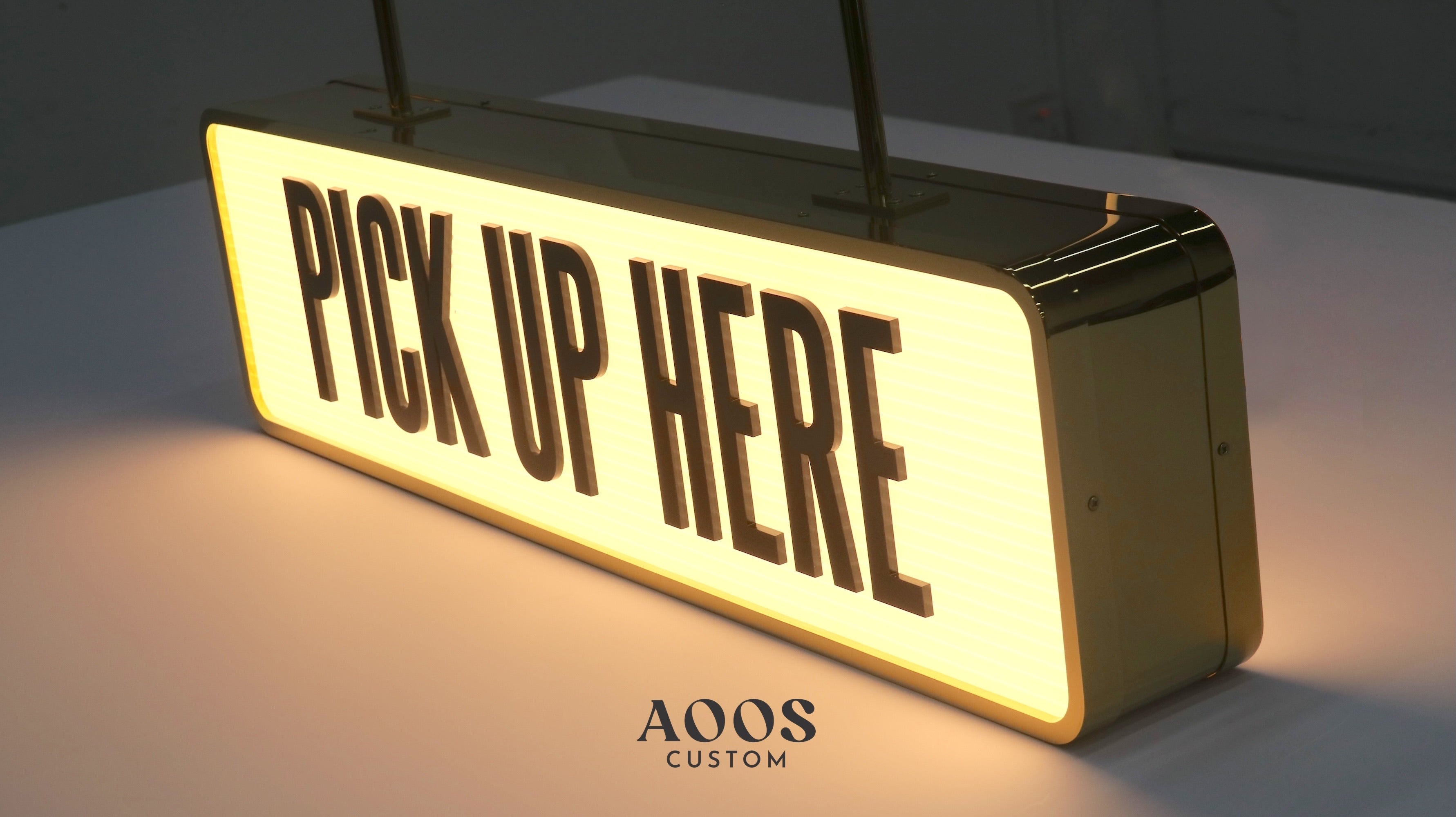 Custom Ceiling Hanging Double Sided LED Light Box Business Sign, Recta ...