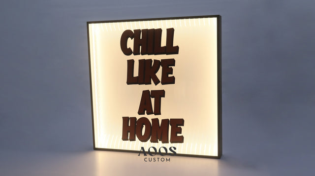 Custom Fluted Acrylic LED Light Box Sign, Illuminated Wall-Mounted Textured Panel Sign for Cafés, Shops & Interior Branding
