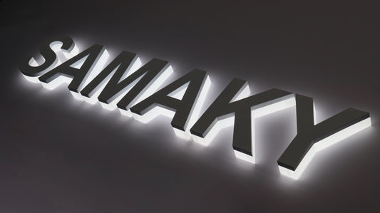 Custom LED Backlit Channel Letters, Halo Lit Illuminated Metal Letter Sign With Backlight