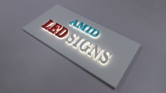 Custom LED Backlit Channel Letters, Halo Lit Illuminated Metal Sign With Backlight