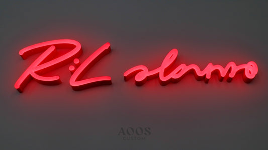 Custom LED Faux Neon Channel Letter Sign, Battery Operated, Plug-In or Hardwired