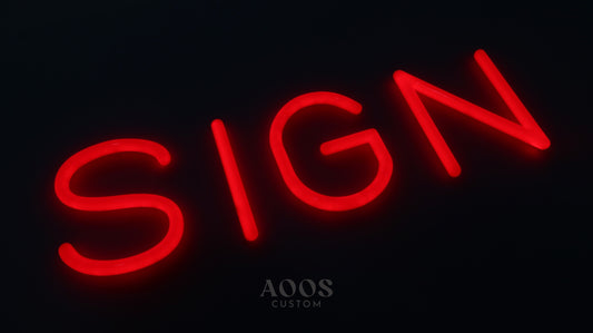 Custom LED Faux Neon Sign, 360 Degree Full Glow, Battery Operated, Plug-In or Hardwired