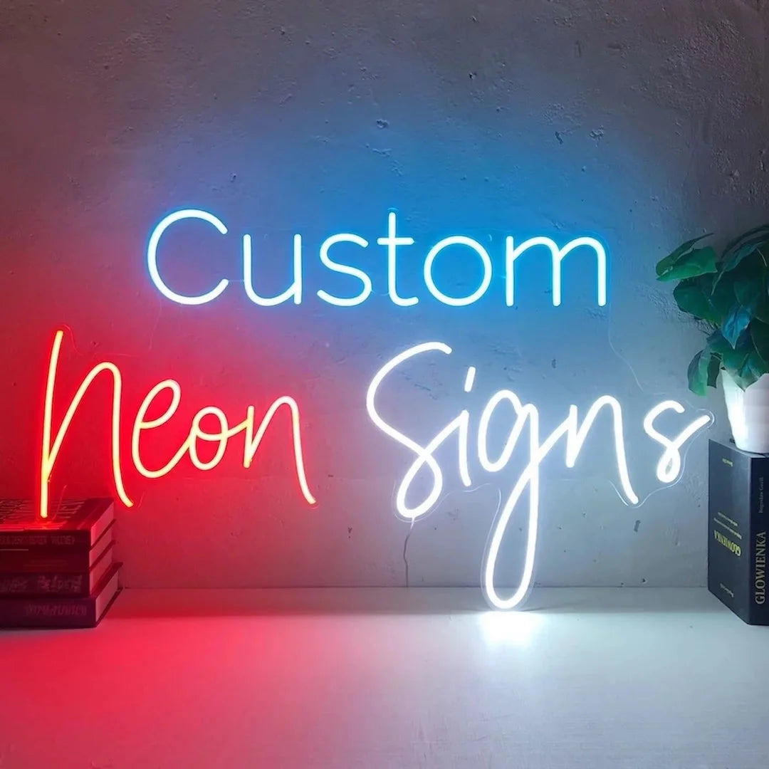 Custom LED Neon Signs, Personalized LED Name or Logo Sign, Battery Powered and Plug-In, Dimmable