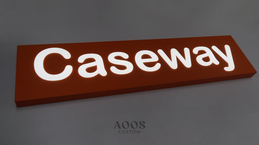 Custom LED Front Lit Acrylic Letter Sign with Backing, Illuminated Storefront Logo Sign, Lighted Wall Sign for Shops, Cafes, Restaurants & Retail Branding