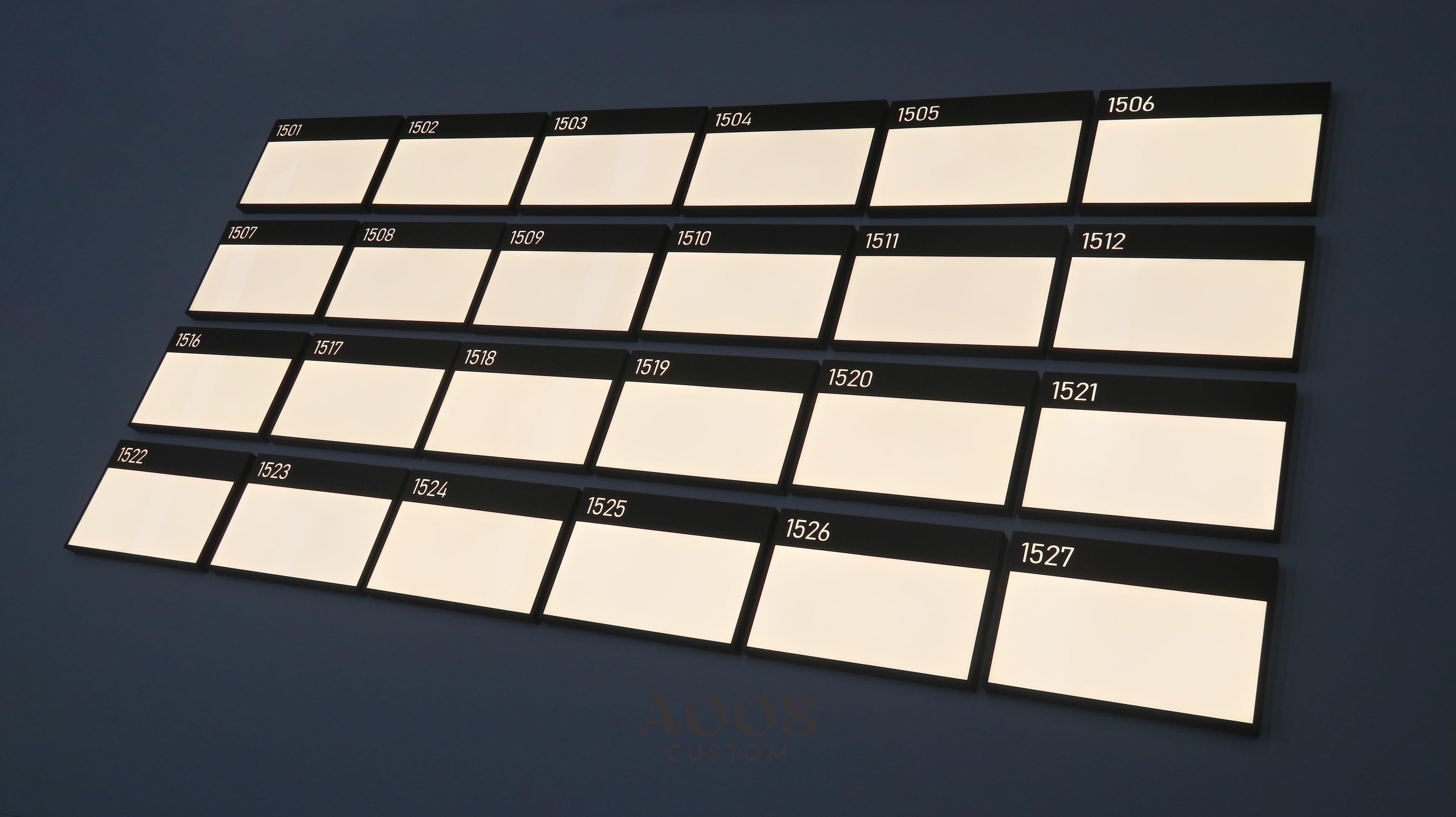 Custom LED Illuminated Backlit Room Number Sign, Hotel Guestroom Ident ...