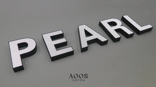 Custom Perforated Metal Mesh Front-Lit LED Channel Letters, Face Lit Outdoor Storefront Illuminated Sign