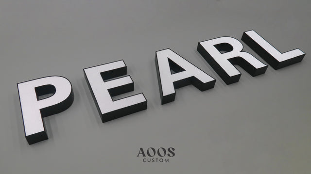 Custom Perforated Metal Mesh Front-Lit LED Channel Letters, Face Lit Outdoor Storefront Illuminated Sign