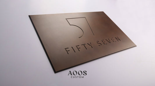 Custom Metal House Number Sign, Outdoor Address Name Plaque, Antique Bronze Finish