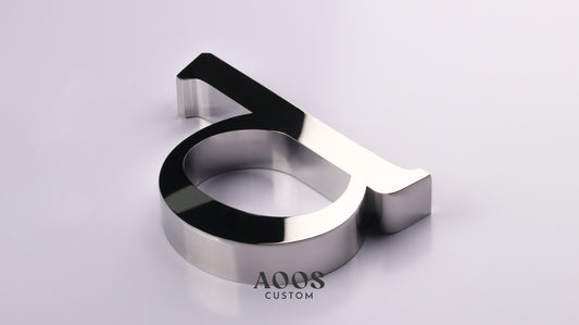 Custom Metal Sign, 3D Stainless Steel Letters for Interior Lobby Wall Logo Signs, Mirror Polished Silver Finish