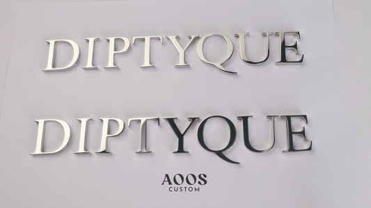 Custom Metal Sign, Solid Stainless Steel 3D Letters, Mirror Polished Finish