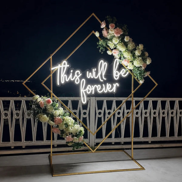 Floral metal frame