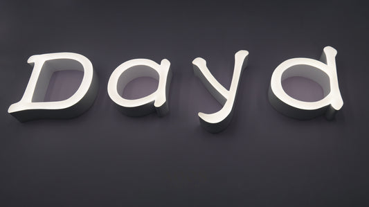 Custom Trimless 3D LED Front-Lit Acrylic Letters, Indoor Illuminated Business Sign, Custom Channel Letter Logo Sign for Office Wall Branding, Commercial LED Lettering for Stores, Lobbies and Interior Signage